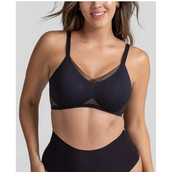 Honeylove Women Bra 36B/C Blue Crossover T Shirt Wireless Strap Adjustable - Picture 11 of 13